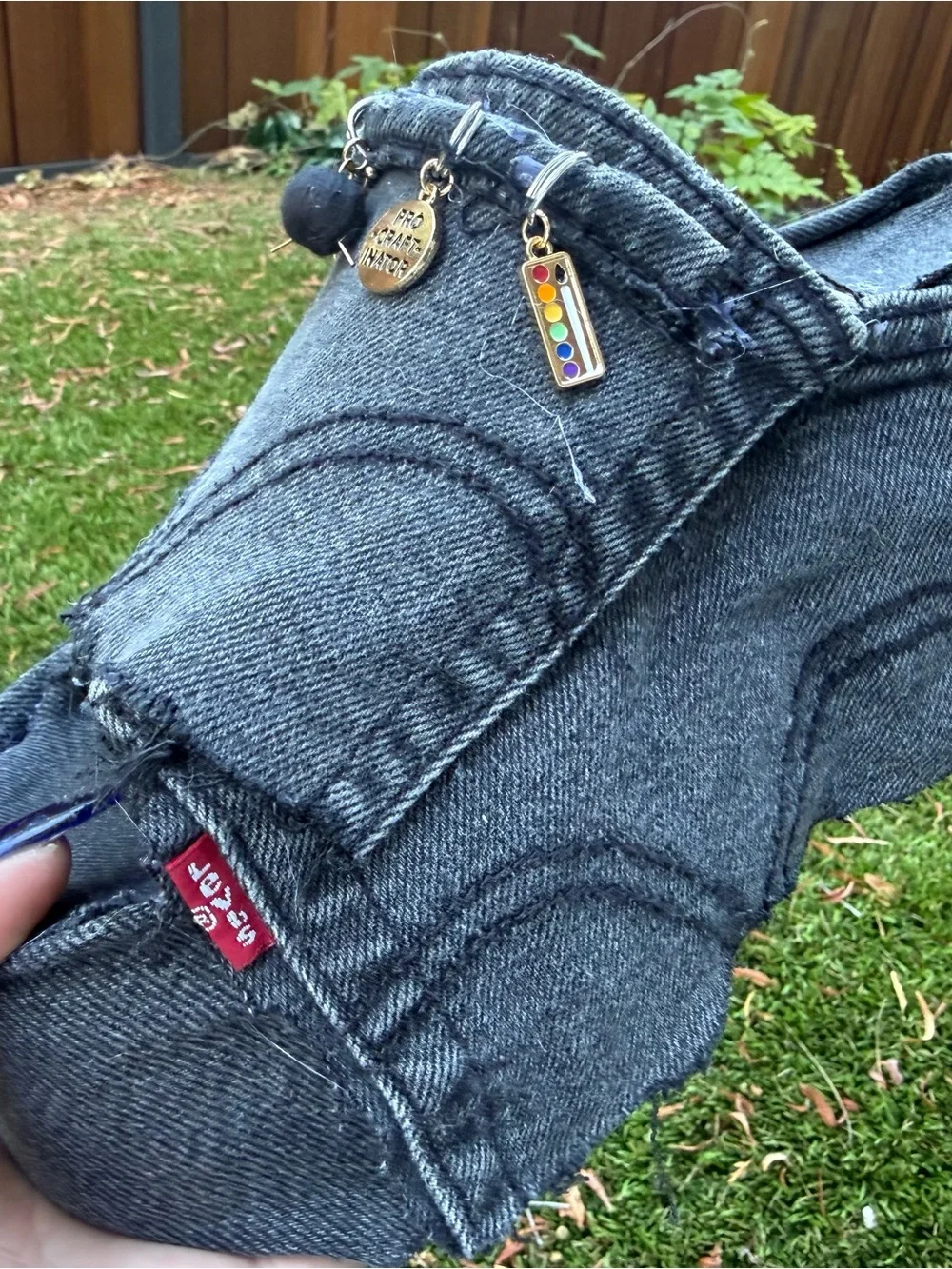 Repurposed Denim Levi’s Platform slides  - Classic Levi Strauss Denim